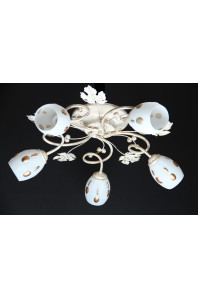 Классическая Люстра SVLIGHT пятиламповая 19611/5 золото+беж.